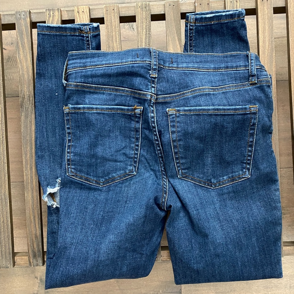 Free People skinny jeans.